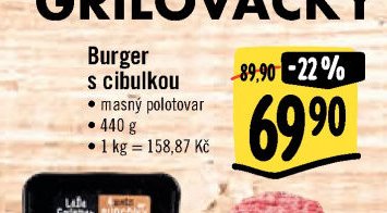Burger s cibulkou