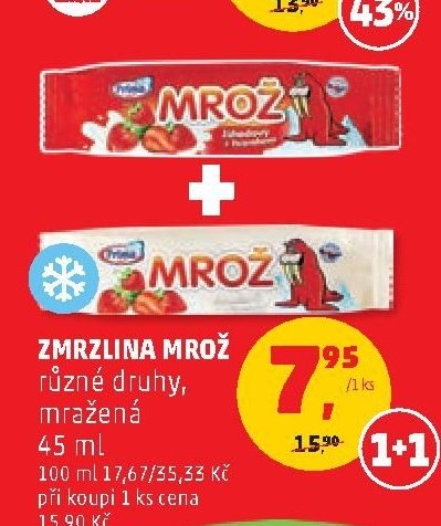 Zmrzlina Mrož různé druhy
