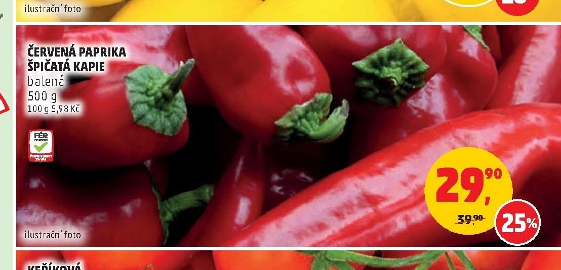 ČERVENÁ PAPRIKA ŠPIČATÁ KAPIE