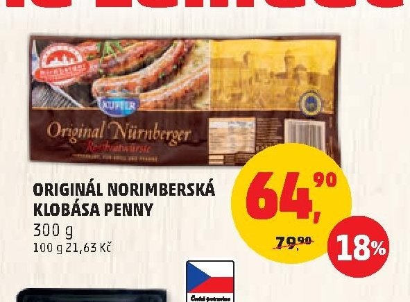 Originál norimberská klobása Penny