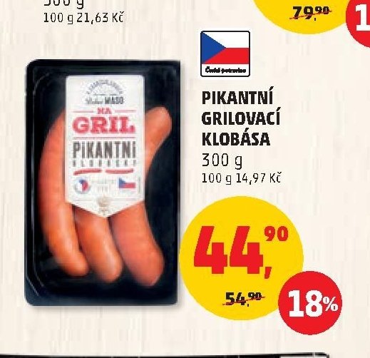 Pikantní grilovací klobása