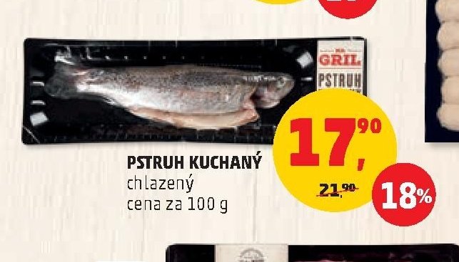 Pstruh kuchaný chlazený