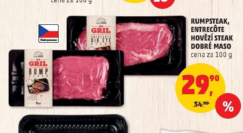 Rumpsteak, entrecôte, hovězí steak Dobré maso
