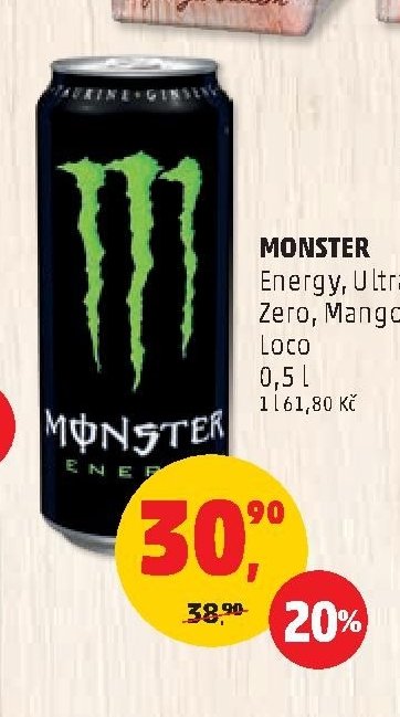 MONSTER Energy, Ultra Zero, Mango Loco 0,5 l