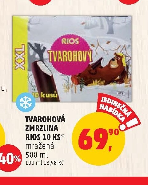 TVAROHOVÁ ZMRZLINA RIOS 10 KS* mražená 500 ml