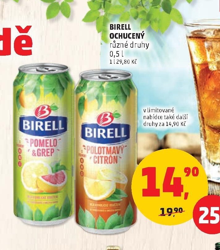 Birell ochucený různé druhy 0,5 l