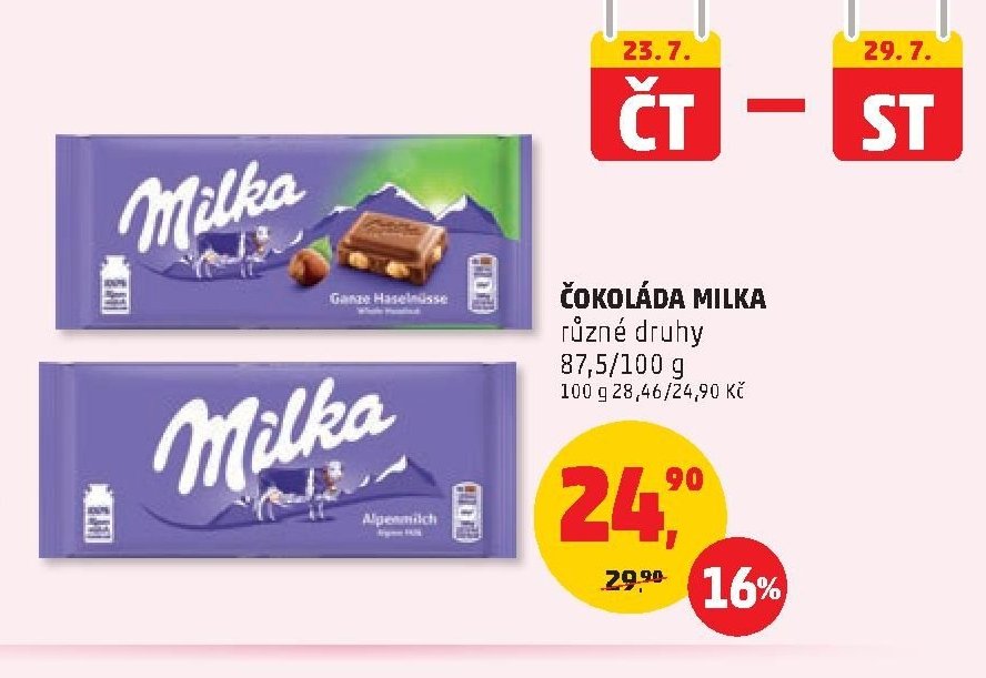 ČOKOLÁDA MILKA
