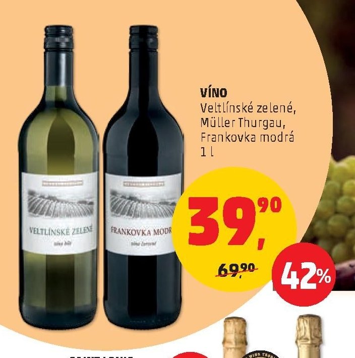 Víno Veltlínské zelené, Müller Thurgau, Frankovka modrá