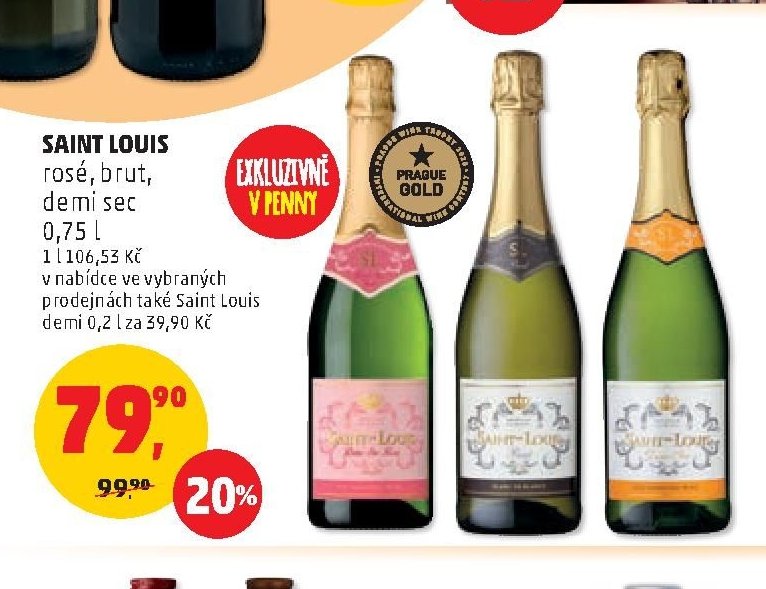 Saint Louis rosé, brut, demi sec