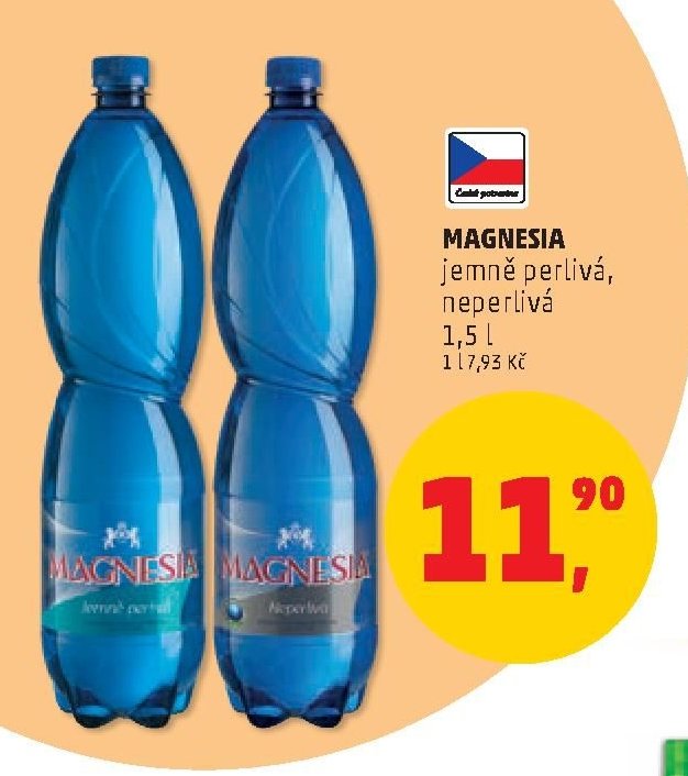 Magnesia jemně perlivá, neperlivá