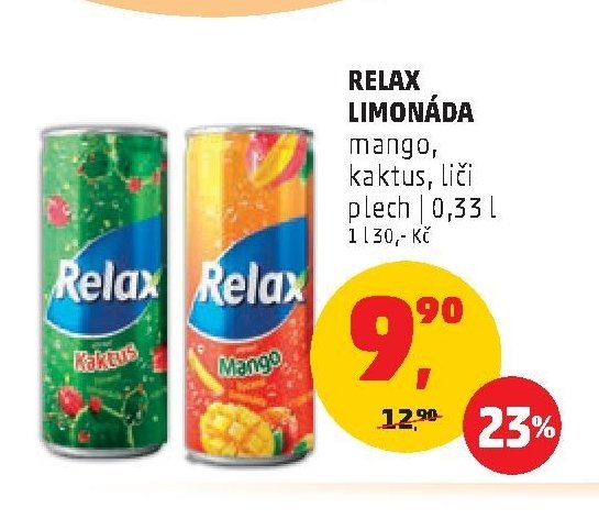 Relax limonáda mango, kaktus, liči