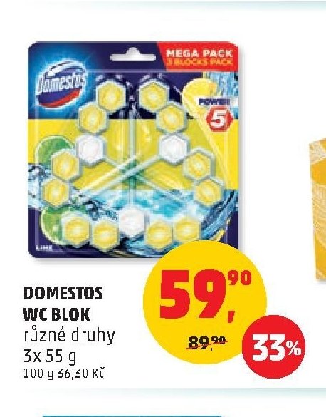 DOMESTOS WC BLOK různé druhy 3x 55 g