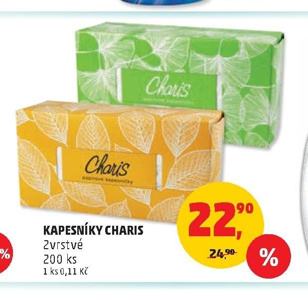 KAPESNÍKY CHARIS 2vrstvé 200 ks