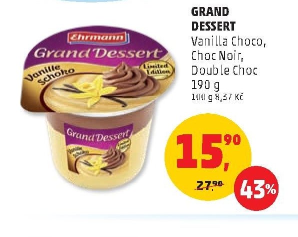 Grand Dessert Vanilla Choco, Choc Noir, Double Choc