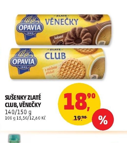 SUŠENKY ZLATÉ CLUB, VĚNEČKY 140/150 g