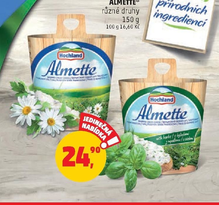 NADÝCHANÝ TVAROHOVÝ SÝR ALMETTE