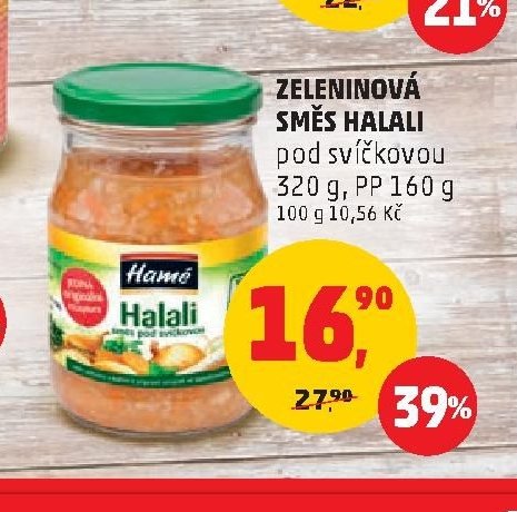 ZELENINOVÁ SMĚS HALALI 320 g, PP 160 g