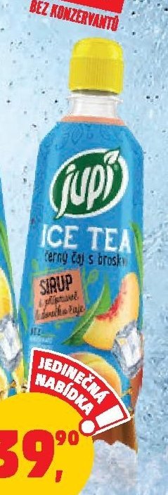 Sirup Jupí Ice Tea černý čaj s broskví, 0,7 l
