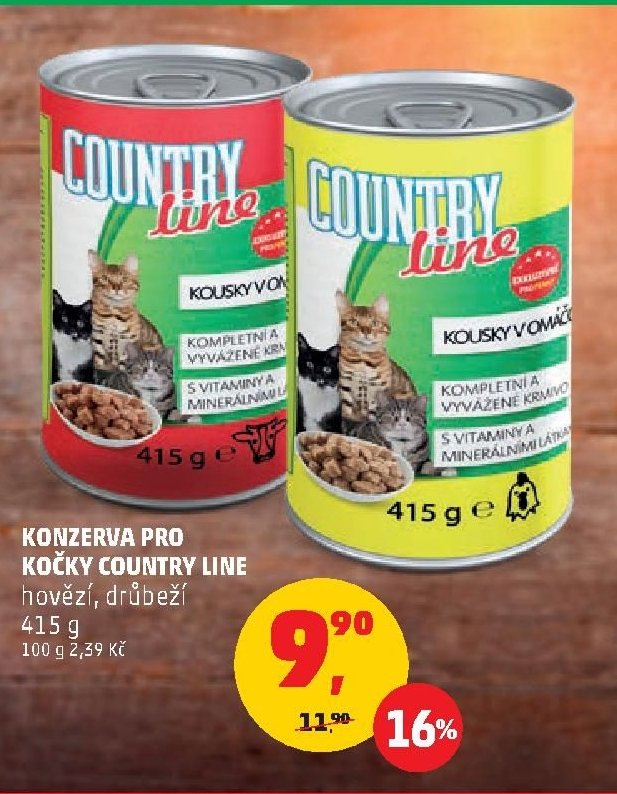KONZERVA PRO KOČKY COUNTRY LINE