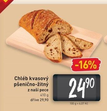 Chléb kvasový pšenično-žitný z naší pece