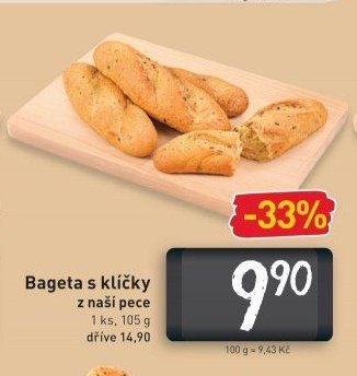 Bageta s klíčky z naší pece