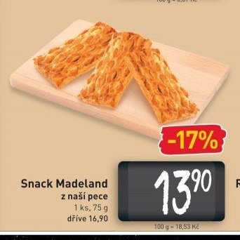 Snack Madeland z naší pece