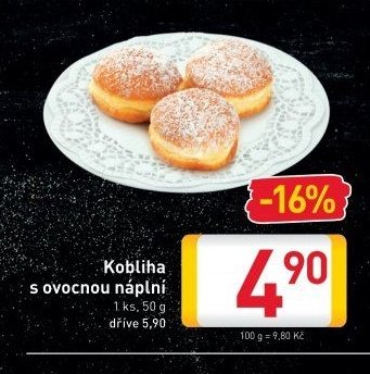 Kobliha s ovocnou náplní
