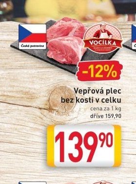 Vepřová plec bez kosti v celku