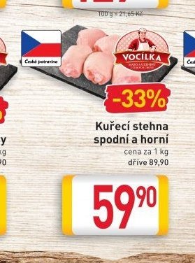 Kuřecí stehna spodní a horní