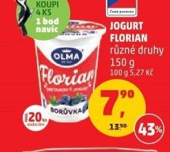 Jogurt Florian různé druhy