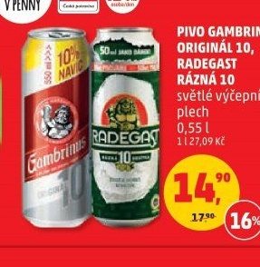 Pivo Gambrinus Originál 10