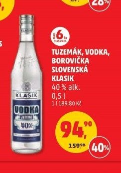 Tuzemák, Vodka, Borovička Slovenská Klasik
