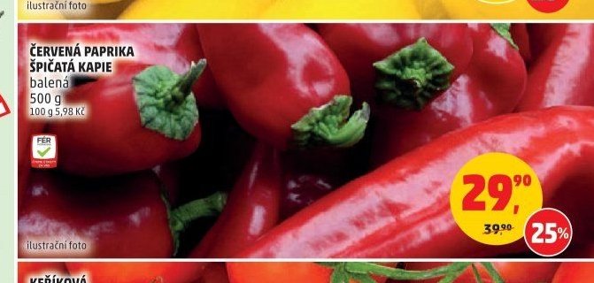ČERVENÁ PAPRIKA ŠPIČATÁ KAPIE