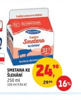 SMETANA KE ŠLEHÁNÍ