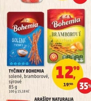 Tyčinky Bohemia solené, bramborové, sýrové 85 g
