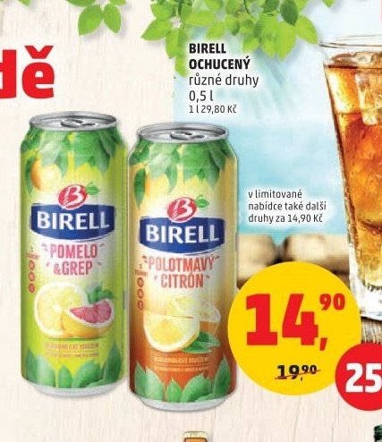 Birell ochucený různé druhy 0,5 l