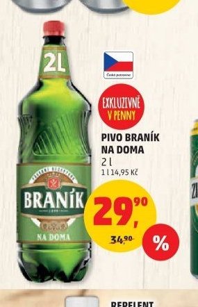 Pivo Braník na doma 2 l