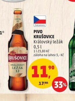 Pivo Krušovice Královský ležák 0,5 l