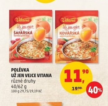 Polévka už jen vejce Vitana