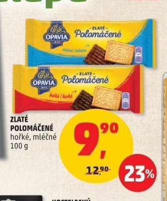 Zlaté Polomáčené hořké, mléčné
