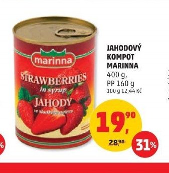 Jahodový kompot Marinna 400 g