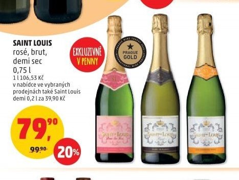 SAINT LOUIS rosé, brut, demi sec 0,75 l