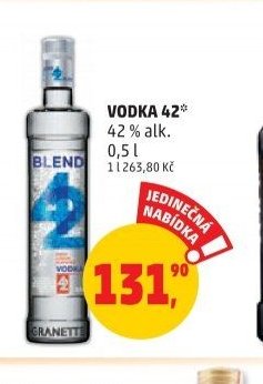 VODKA 42 42% alk. 0,5 l