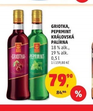 GRIOTKA, PEPRMINT KRÁLOVSKÁ PALÍRNA 18%/19% alk. 0,5 l