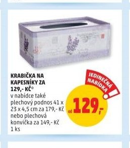 Krabička na kapesníky za 129,- Kč