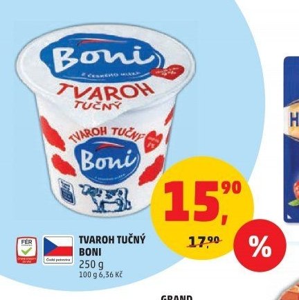 Tvaroh tučný Boni