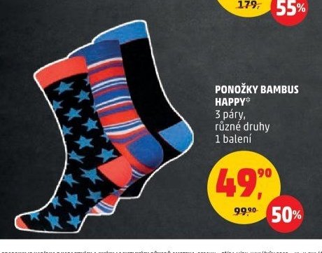 Ponožky Bambus Happy