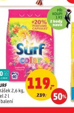 SURF prášek 2,6 kg, gel 2 l
