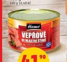Vepřové ve vlastní šťávě Hamé