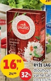 RÝŽE LAGRIS dlouhozrnná, varné sáčky 480 g
